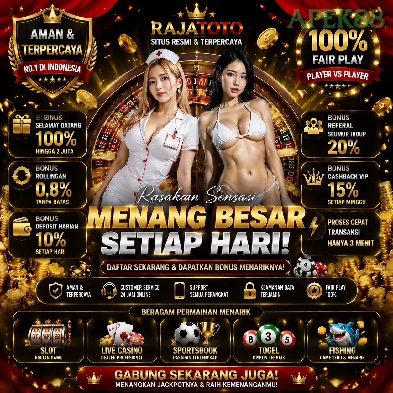 Login apek88 Sekarang Bonus Melimpah